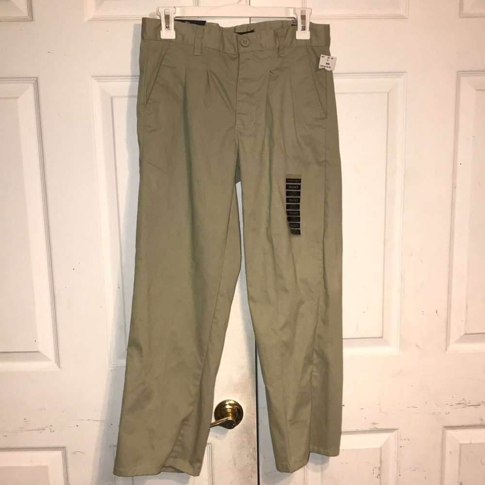 NWT Boy’s Husky Khaki Pants - Picture 1 of 8
